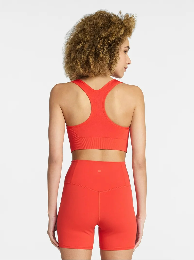 Avia Women's Medium Support Seamless Racerback Sports Bra, Sizes S-XXXL | Walmart (US)