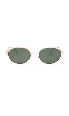 Banbe The Evangelista Sunglasses in Gold & Green from Revolve.com | Revolve Clothing (Global)