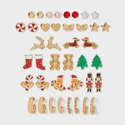 Girls' 20pk Holiday Earring Set - Cat & Jack™ | Target