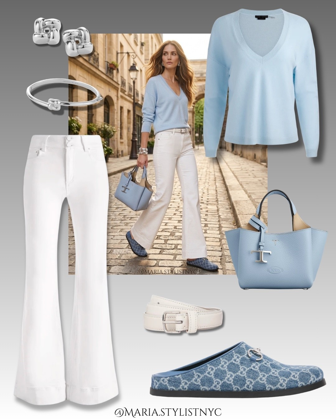 Baby blue sweater + white jeans look 🩵🤍

#LTKSaleAlert #LTKootd #LTKSeasonal