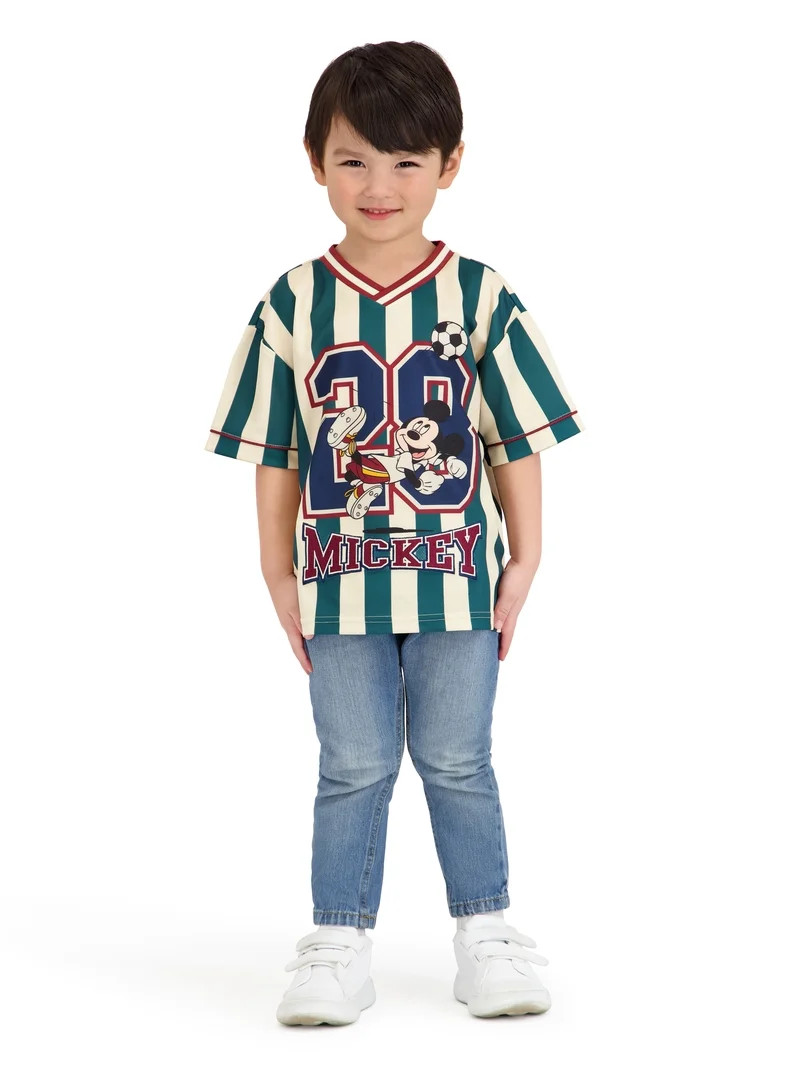 Mickey Mouse Toddler Boy Short Sleeve Jersey, Sizes 12 Months-5T | Walmart (US)