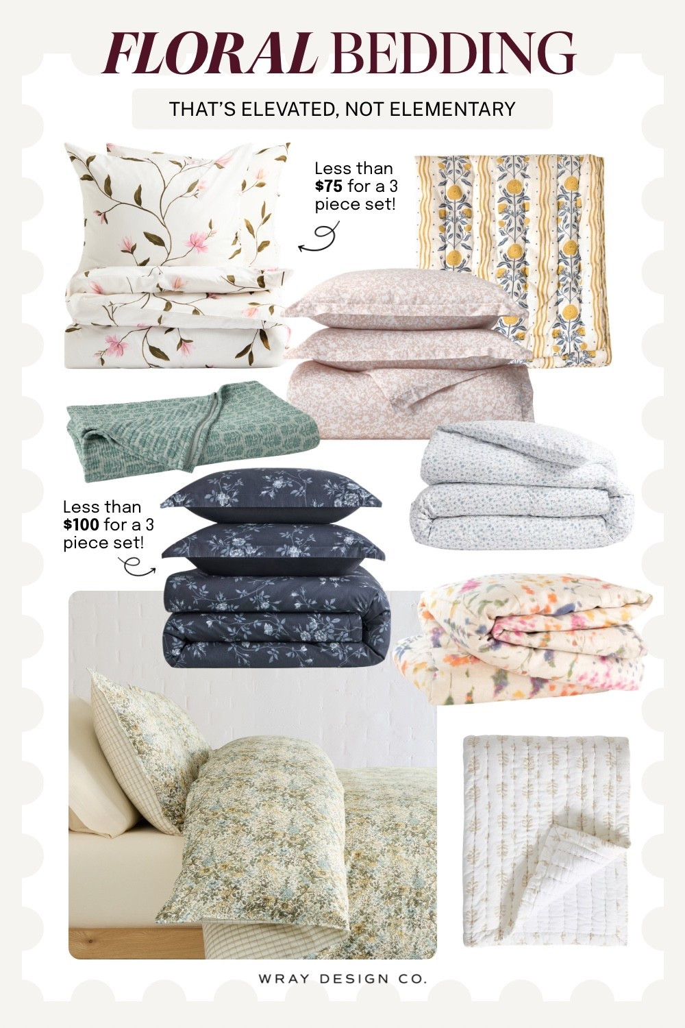 Floral bedding, but make it grown up. Yes, florals can absolutely work in an adult bedroom. The key is to look for moody tones (like inky blues or dark rusts), modern silhouettes, and tailored details. 

#LTKHome #LTKSaleAlert