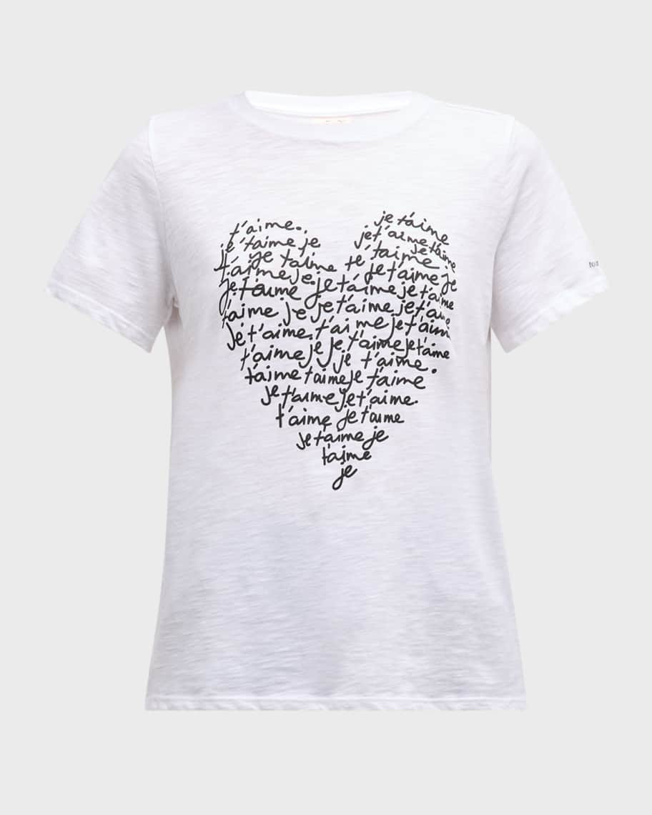 Je T'aime Heart Word Cloud Short-Sleeve T-Shirt | Neiman Marcus