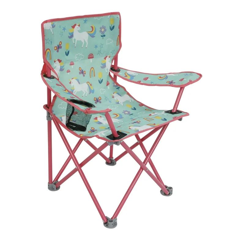 Crckt Kids Folding Camp Chair with Safety Lock (125lb Capacity) Unicorn Print | Walmart (US)