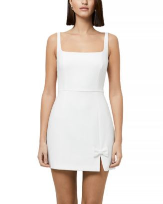 Whisper Bow Trim Slit Mini Dress | Bloomingdale's (US)