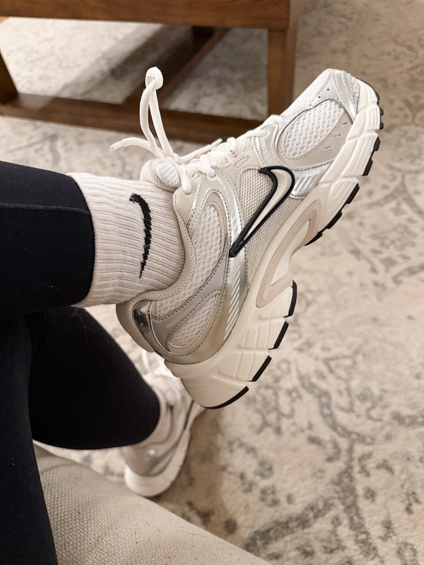 Just got these Nike V5 RNRs in Cloud White/Light Brown and I love them 🤍

They have that cool retro runner look but still feel wearable for everyday school drop-offs, walks, errands, all of it. The neutral tones make them easy to style with leggings, denim, or oversized sweats.

Under $100 too, which feels like a win! I went up a half size to an 8  

#LTKootd #LTKmomlife #LTKActive