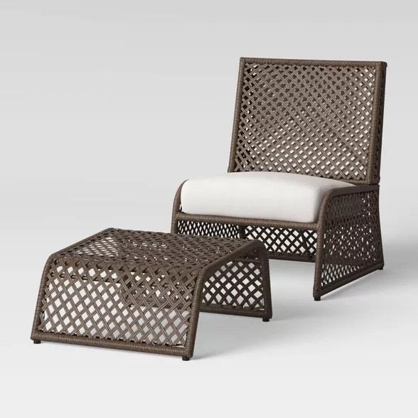 2pc Byler Woven Patio Chair & Ottoman Set - Project 62™ | Target
