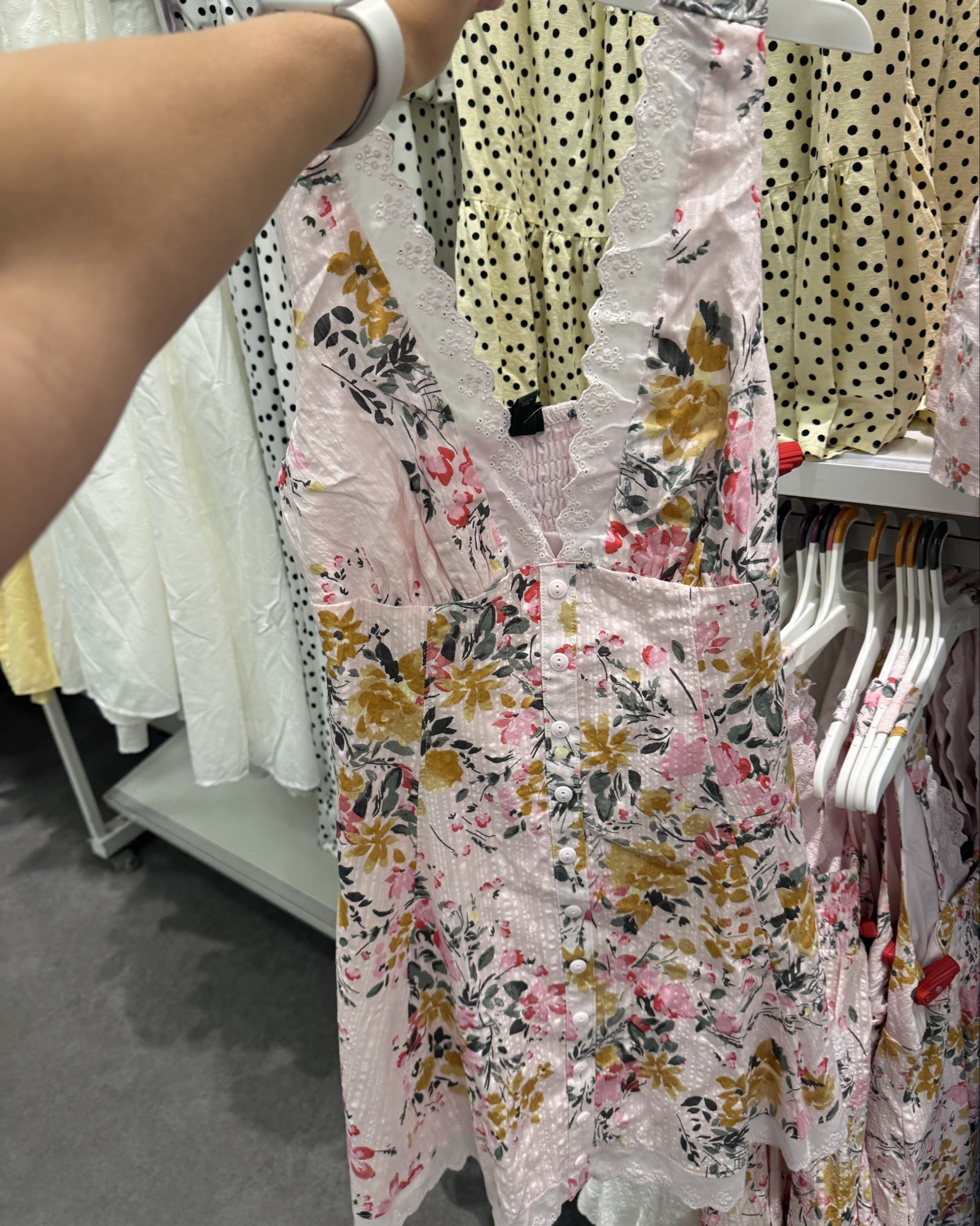 Target spring dress find 🌸

Such a cute floral mini with buttons down the front and a flowy empire waist. The lace detail is really pretty but still simple. It’s lightweight, comfy, and easy to just throw on and go—perfect for everyday or a casual outing 🤍

#LTKSeasonal