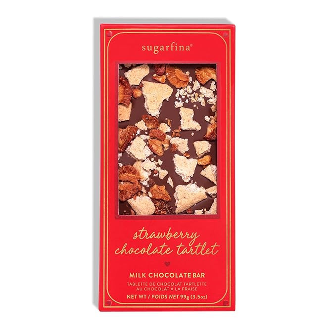 Sugarfina Valentine's Day Strawberry Chocolate Tartlet Milk Chocolate Bar | Amazon (US)