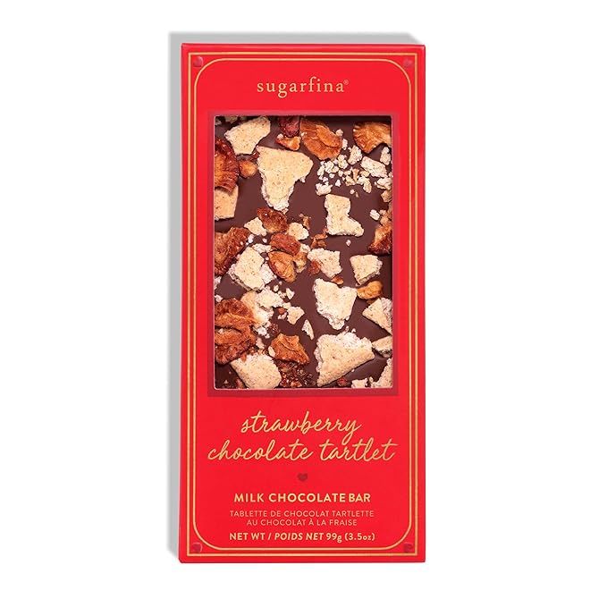 Sugarfina Valentine's Day Strawberry Chocolate Tartlet Milk Chocolate Bar | Amazon (US)