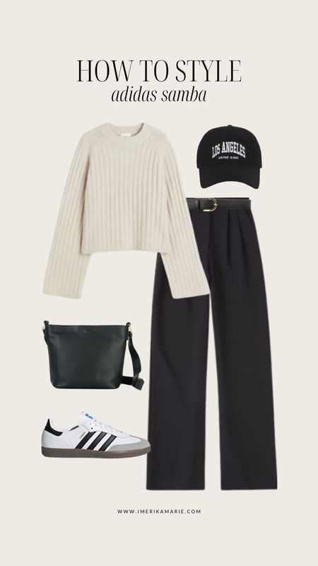 how to style adidas samba. work outfit. fall shoes. abercrombie and fitch trousers. work wear. fall outfit

#LTKshoecrush #LTKstyletip #LTKSeasonal