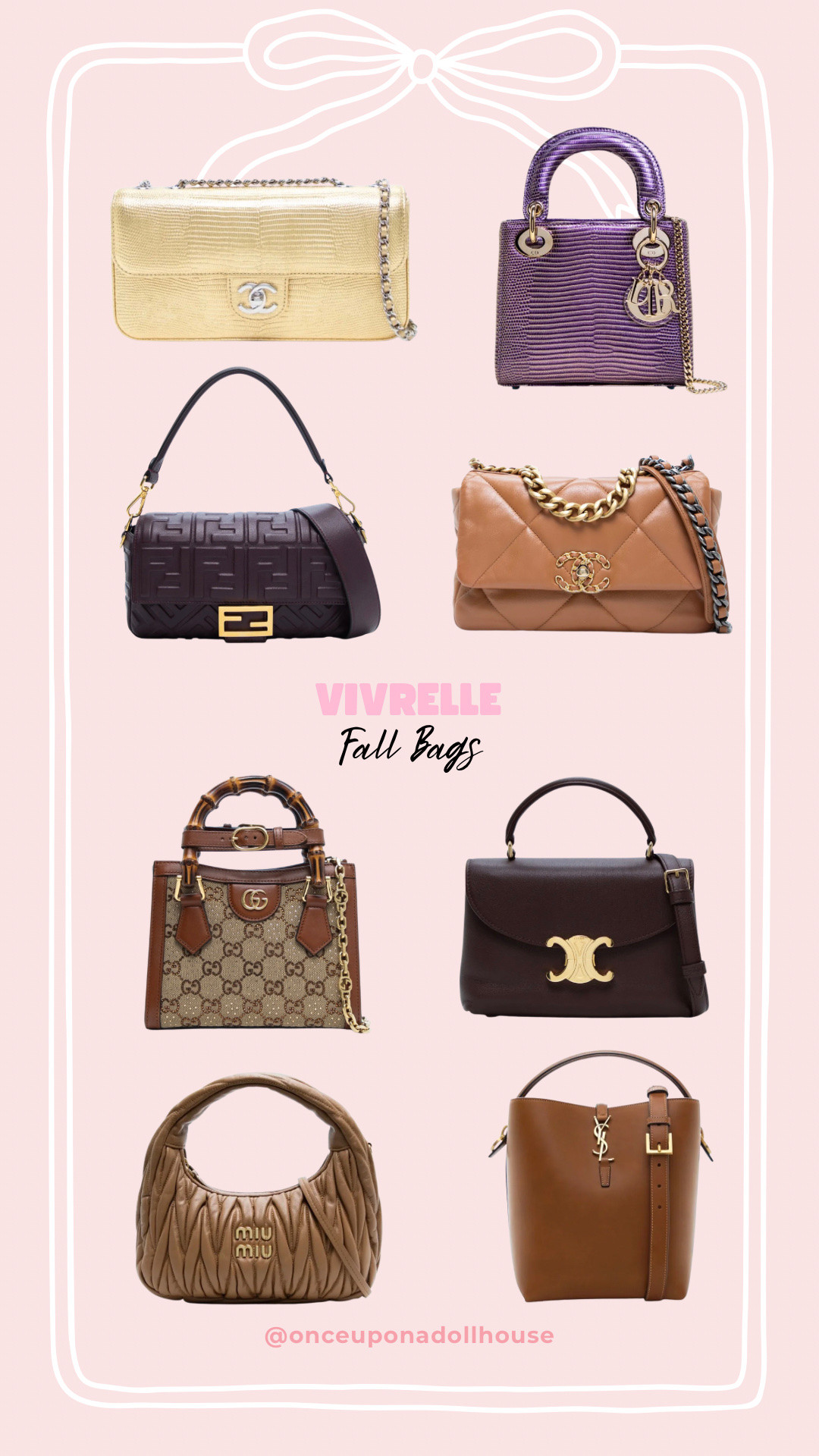 Vivrelle Fall Bags! Use code DOLLHOUSE to get your first month free. ✨

#LTKstyletip #LTKbag #LTKsale