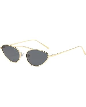 Narrow Cat Eye Sunglasses for Women Retro UV400 Metal Frame | Amazon (US)