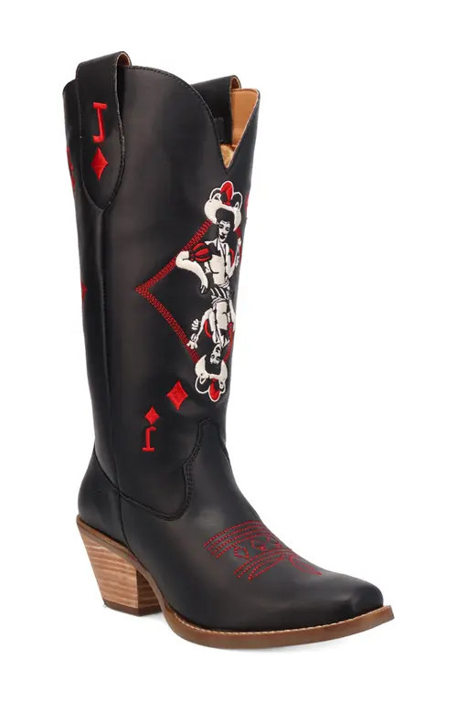 Dingo Jack of Diamonds Cowboy Boot in Black at Nordstrom, Size 9.5 | Nordstrom