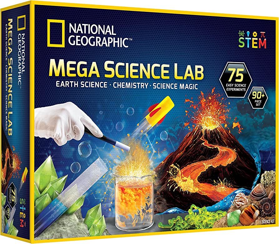 NATIONAL GEOGRAPHIC Mega Science Lab - Science Kit for Kids with 75 Easy Experiments, Featuring E... | Amazon (US)
