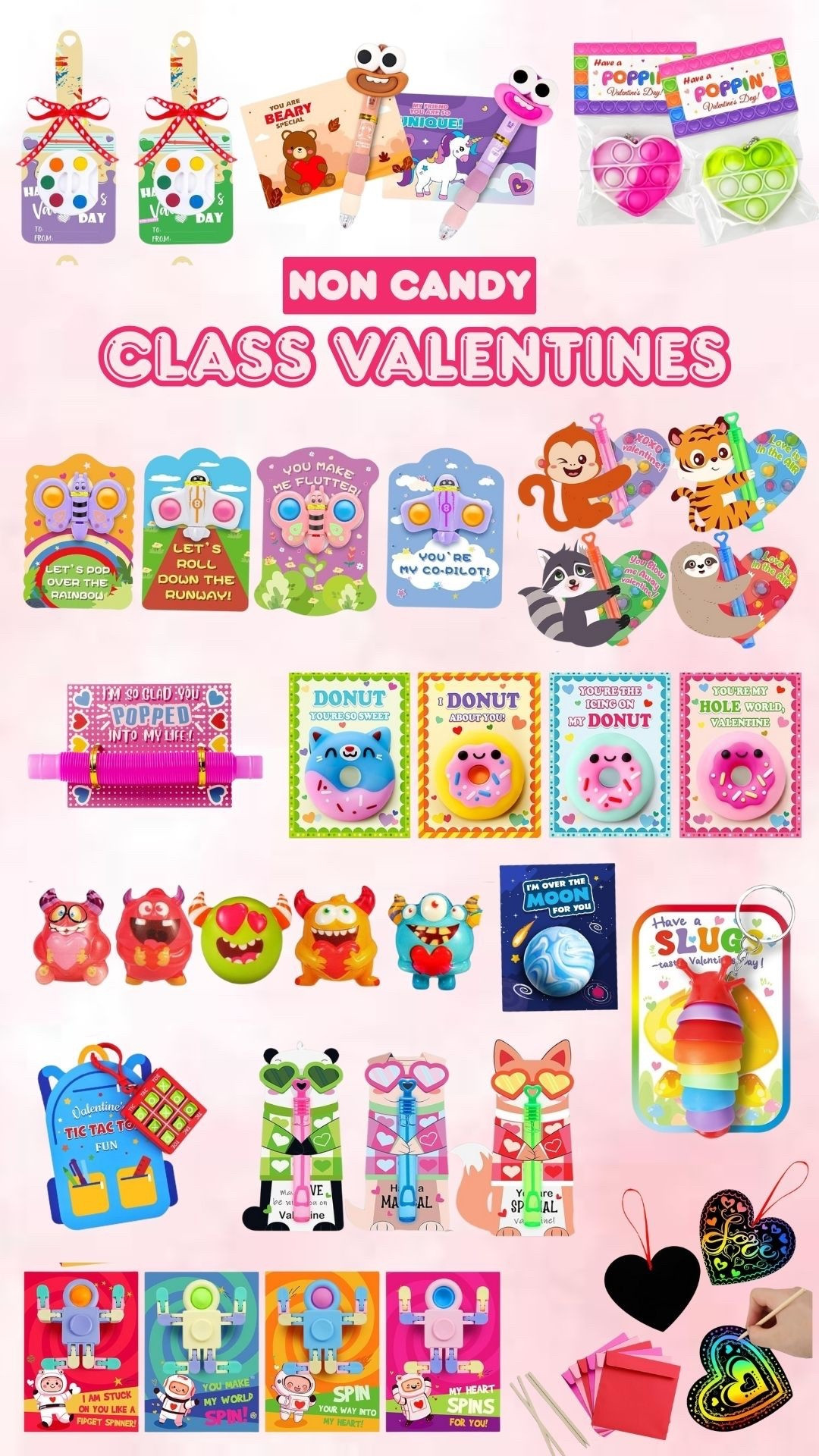 Non candy class valentines for exchange. Valentine’s Day cards for classmates. Daycare and Classroom Vday favors for kids and toddlers. 

#LTKKids #LTKSaleAlert #LTKValentine