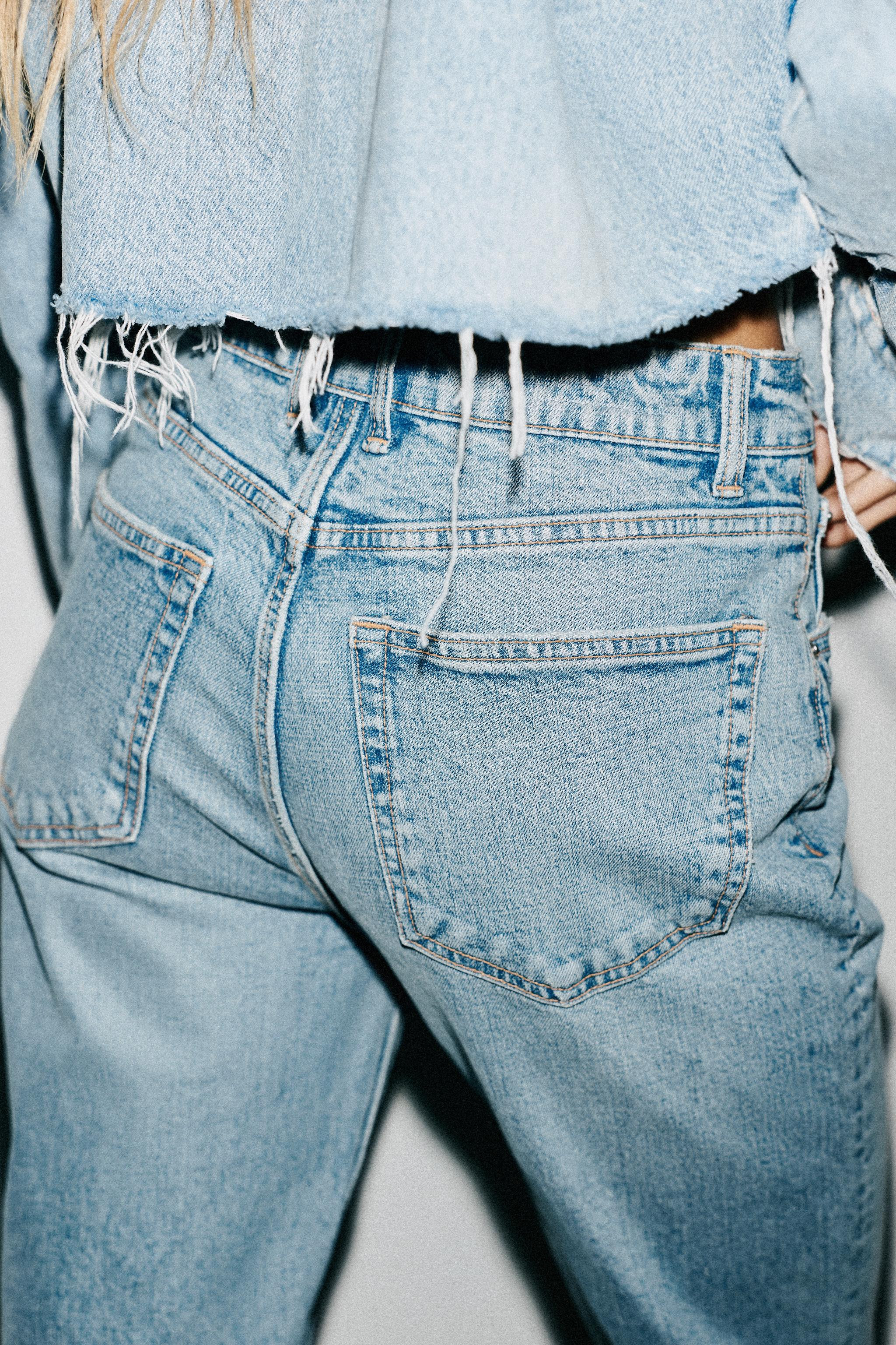 TRF STRAIGHT HIGH-WAIST JEANS | Zara UK