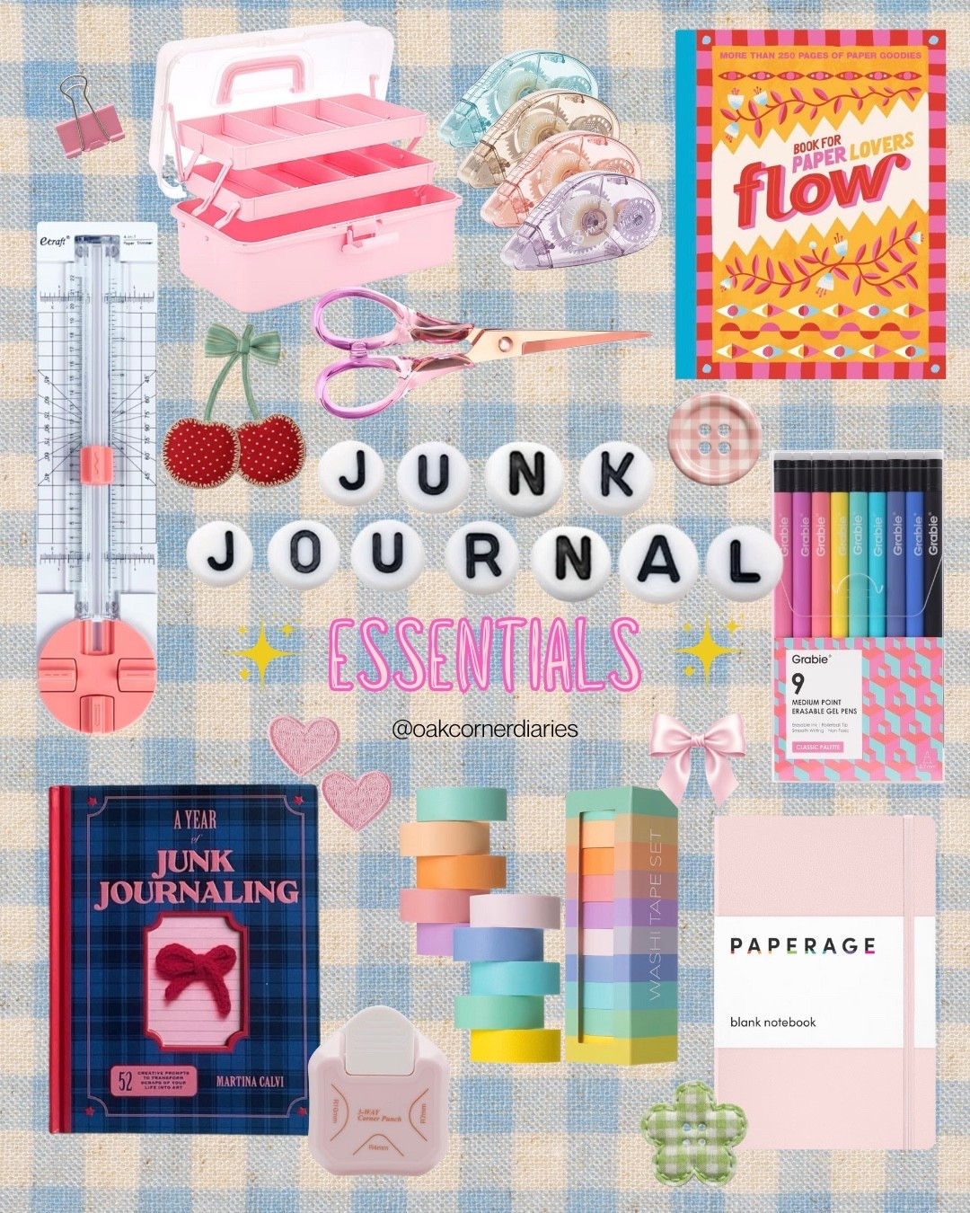 Junk journaling = memories, paper scraps & creativity all in one 📓✨
Sharing my favorite affordable junk journal supplies—from papers and stickers to washi tape, ephemera, and tools that make layering so fun. #crafts #junkjournal #hobbies

#LTKSaleAlert
