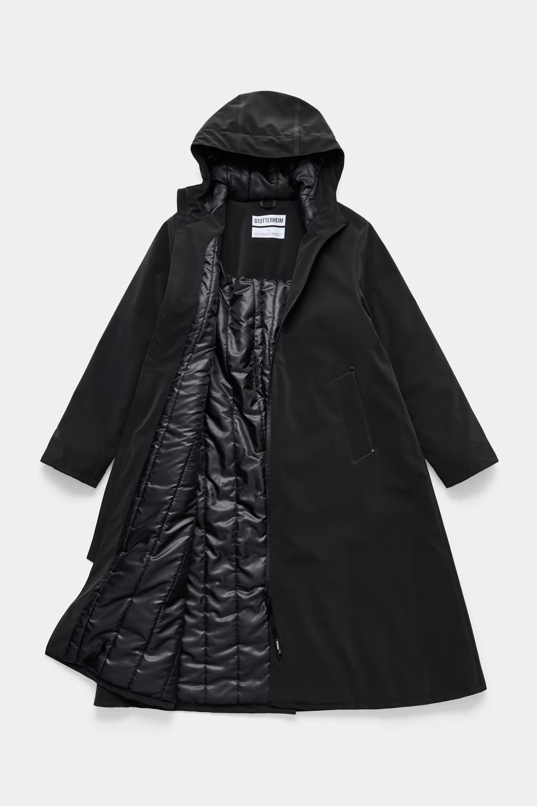 Mosebacke Long Matte Winter Coat Black | STUTTERHEIM GB | Stutterheim