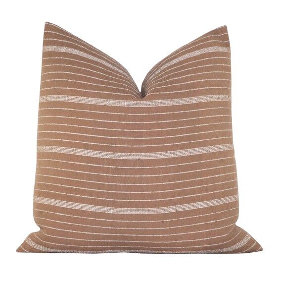 READY TO SHIP Pillow Cover Cusco Stripe Terracotta Stripe | Etsy | Etsy (US)