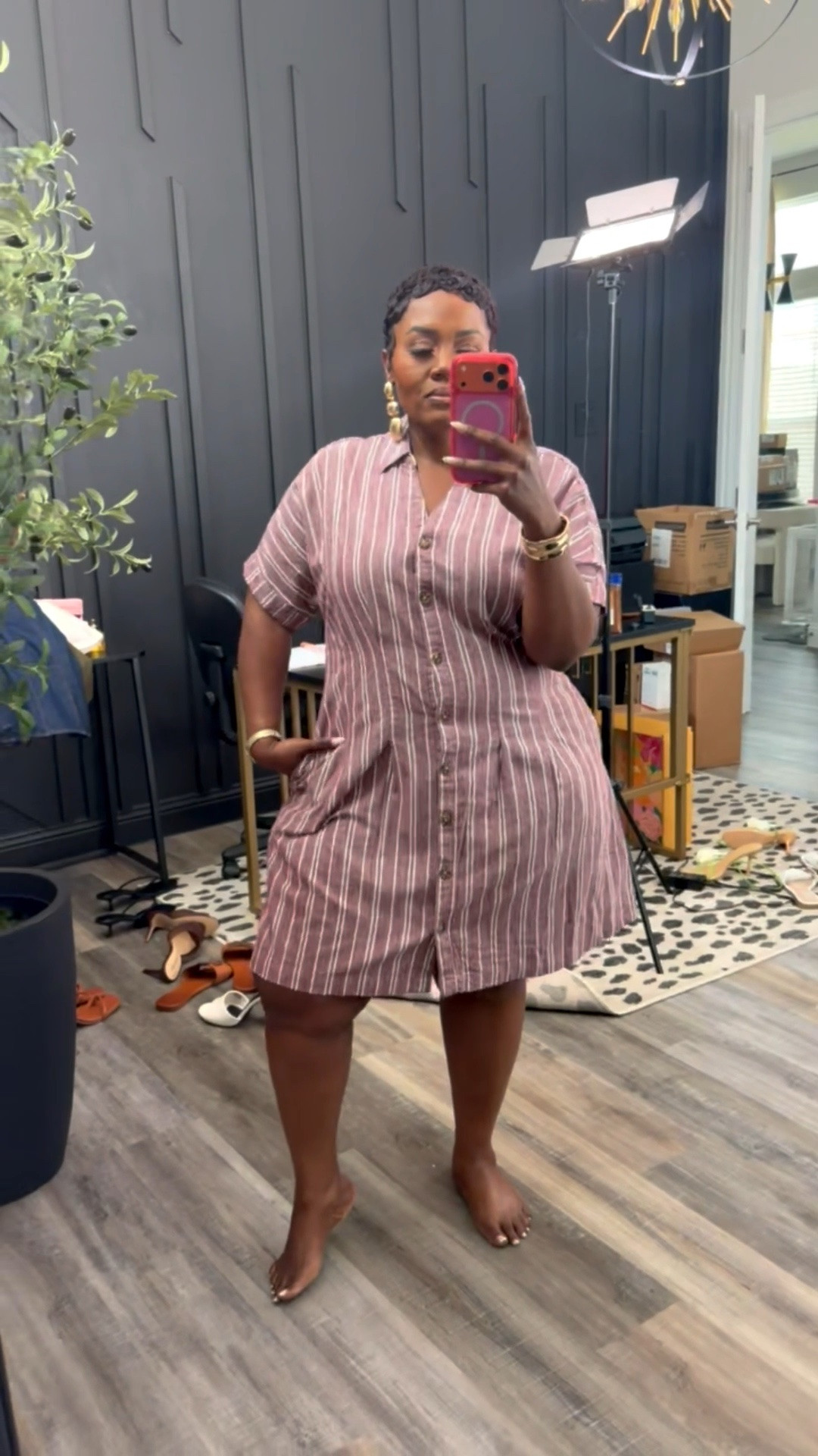 Linen blend tshirt dress (this color isn’t available online)