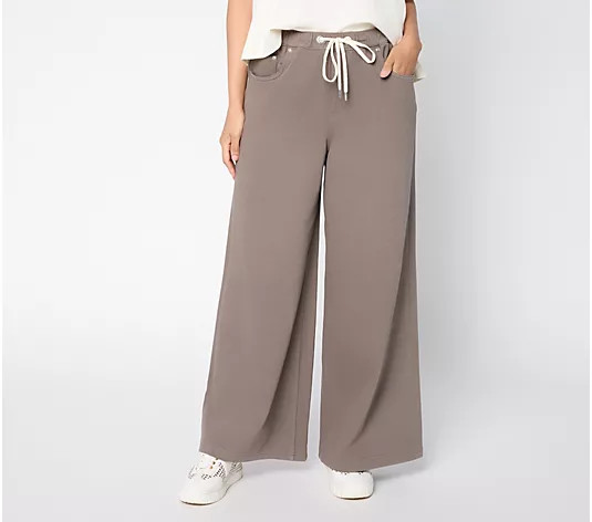 Carla Rockmore Collection Regular Pull-On Knit Denim Jeans - Color - QVC.com | QVC