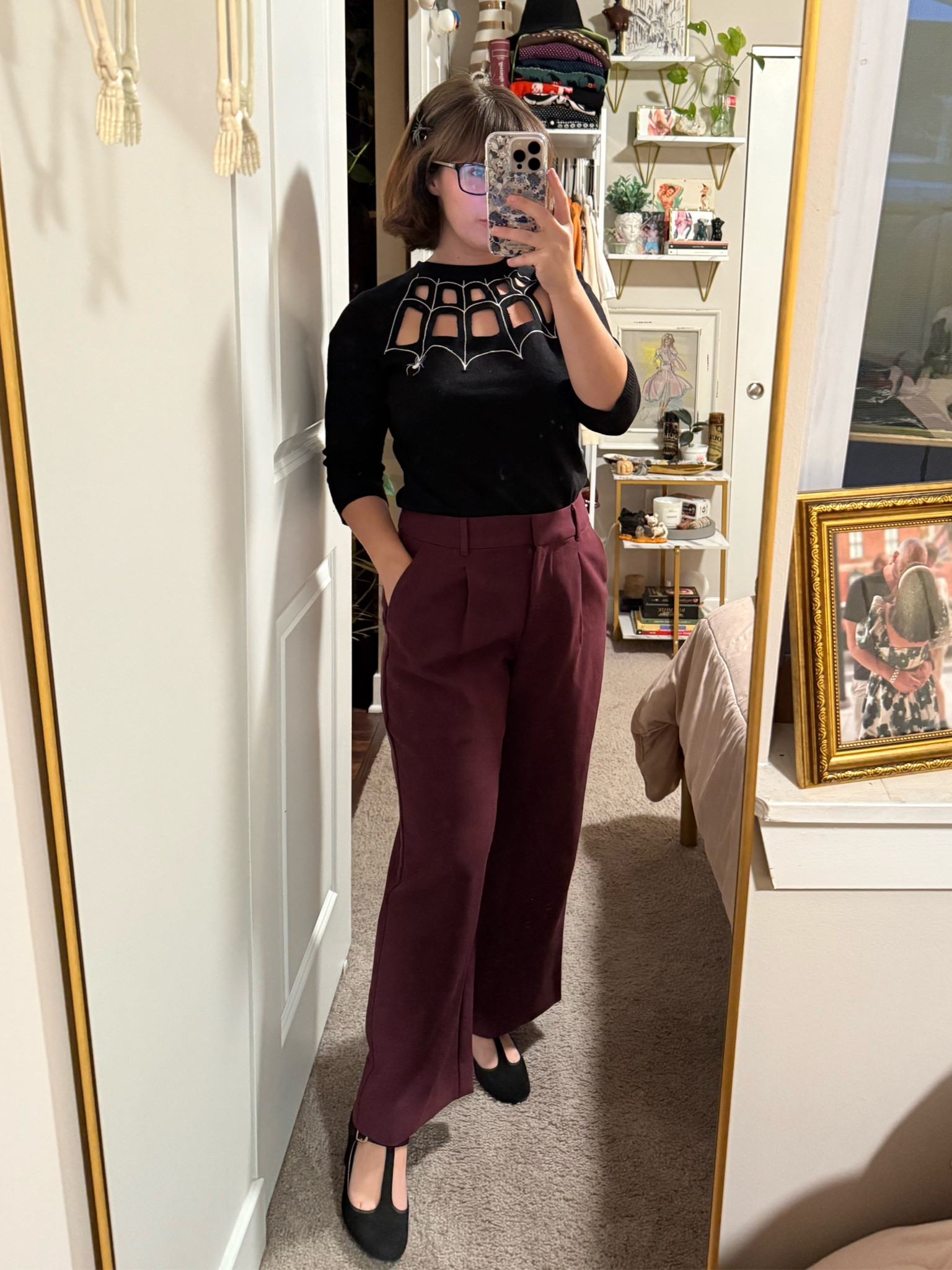 These trousers! I think I need more colors. I’ve always stayed true to a skinny/straight leg, but I’m loving this wider leg for a trouser. I am wearing a small, petite length. I did have them hemmed even more  

#LTKStyleTip #LTKWorkwear #LTKHalloween
