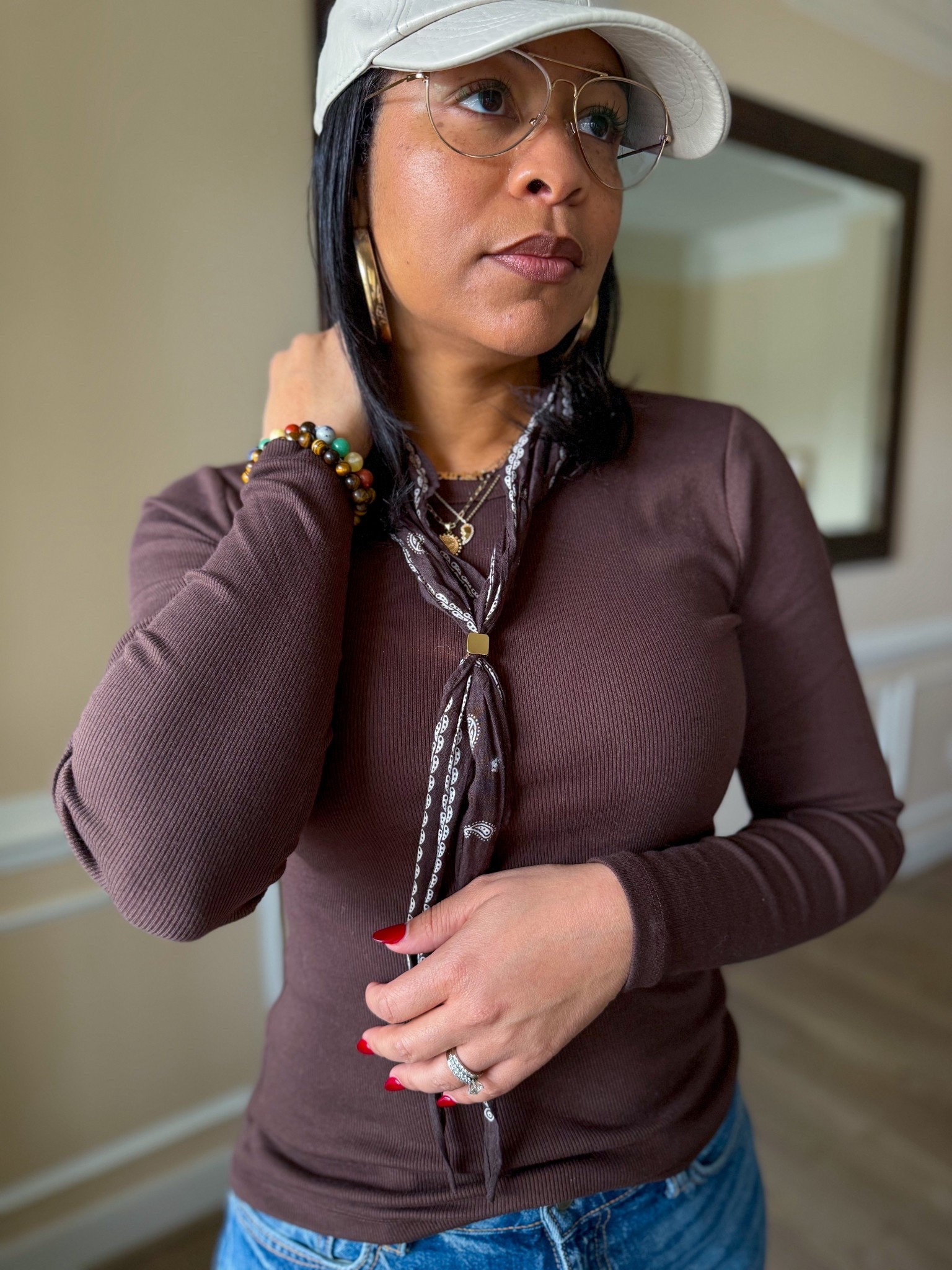 Add solid color tops in your capsule wardrobe, that you can dress up or down and layer with vests, blazers and more. This top is available in multiple colors and on sale.

#LTKFindsUnder50 #LTKootd #LTKgrwm