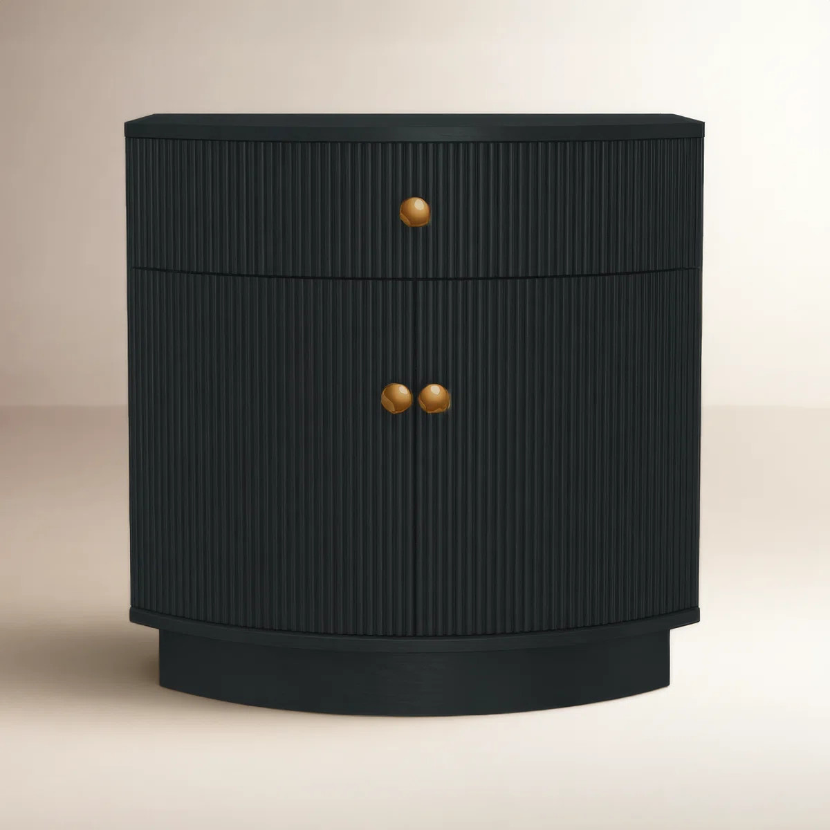 This nightstand delivers a bold look with its ribbed detailing and curved silhouette for a modern... | Wayfair North America