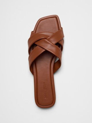 Vegan Leather Crossover Sandal | Banana Republic Factory