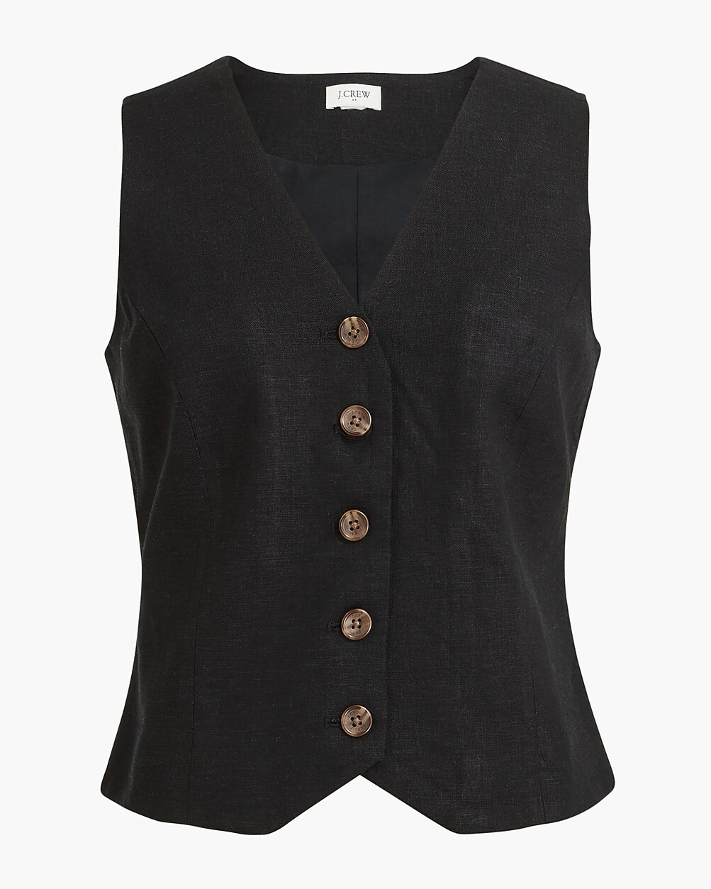 Button-front linen-blend vest | J.Crew Factory
