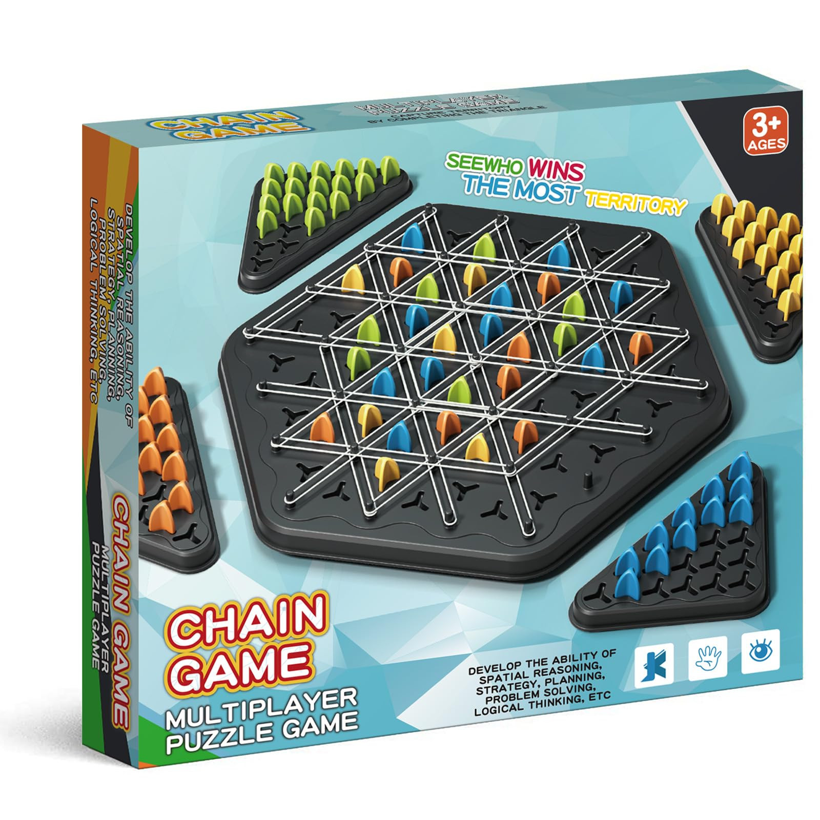 Chain Triangle Chess Game, Geometric Chess Game, Board Games for Family Night, Family Games for K... | Amazon (US)