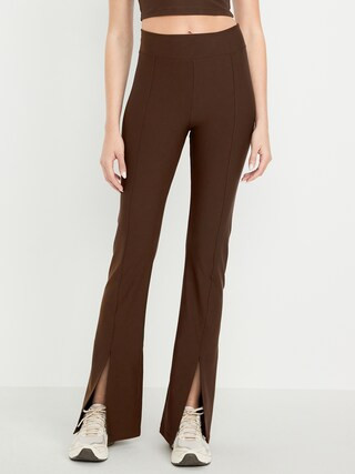 Extra High-Waisted PowerSoft Split-Flare Leggings | Old Navy (US)