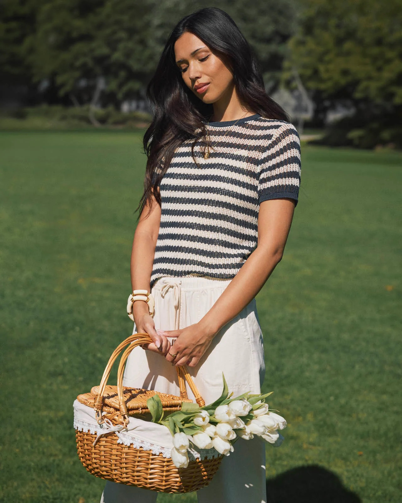 Splendid - Yasmine Short Sleeve Sweater - White | Splendid