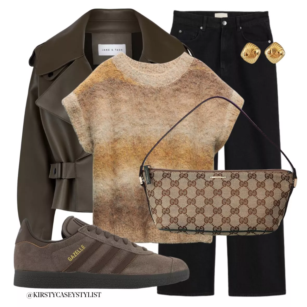 Chocolate Oversized Leather Jacket curated on LTK