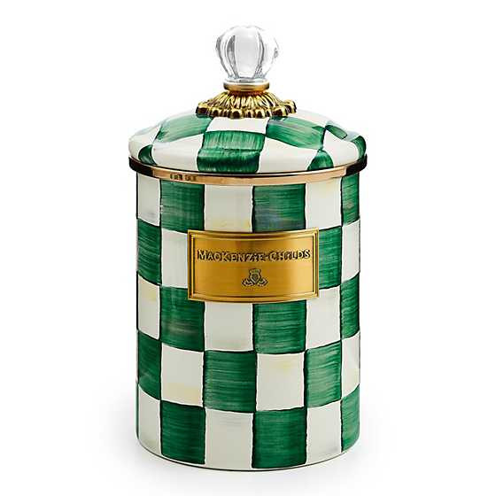 Emerald Check Medium Canister | MacKenzie-Childs