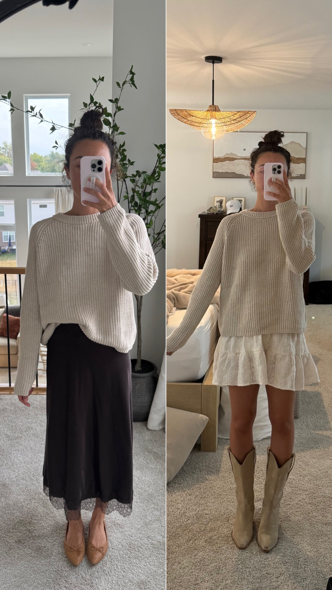 family photo outfit options! Wearing a medium in the sweater. Brown skirt is from Zara but linked similar!

#LTKFamily #LTKFindsUnder50 #LTKSeasonal