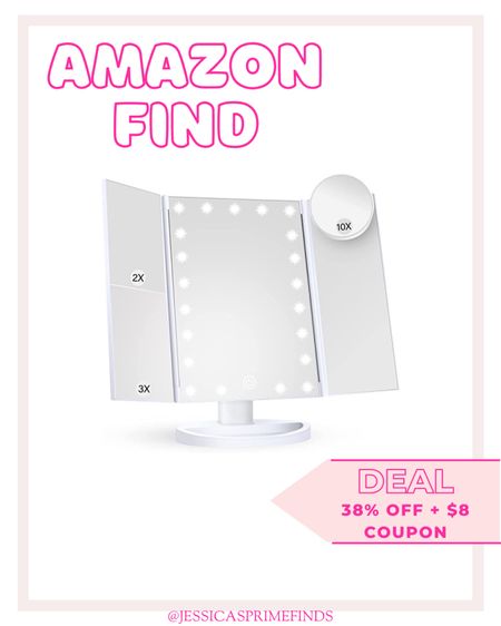 Amazon LED Mirror on Sale! This rechargeable makeup mirror with many different light settings. Great for applying makeup, magnifying, bright, skincare, everyday essentials, travel, mom must have, Amazon beauty find, vanity display. 

#LTKstyletip #LTKhome #LTKbeauty