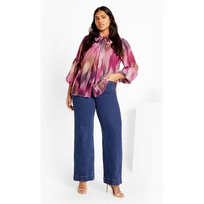 CITY CHIC | Women's Plus Size Romance Shirt - rose - 12 Plus | Target