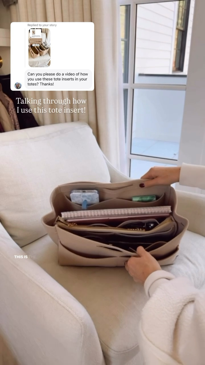 Talking through the tote insert I have from Amazon! It is perfect for bags that don’t have any pockets/compartments! Highly recommend!

Loverly Grey, Amazon, tote insert, tote bag, work bag 

#LTKTravel #LTKWorkwear
