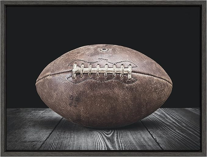 DesignOvation Sylvie Vintage Football Sport Print Framed Canvas Wall Art by Shawn St. Peter, 18x2... | Amazon (US)