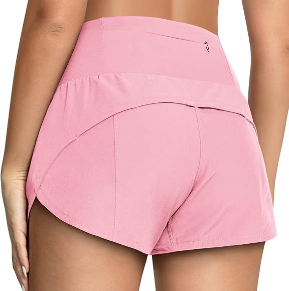 GYM RAINBOW Womens High Waisted Athletic Shorts Lightweight Quick Dry Workout Gym Running Shorts ... | Amazon (US)