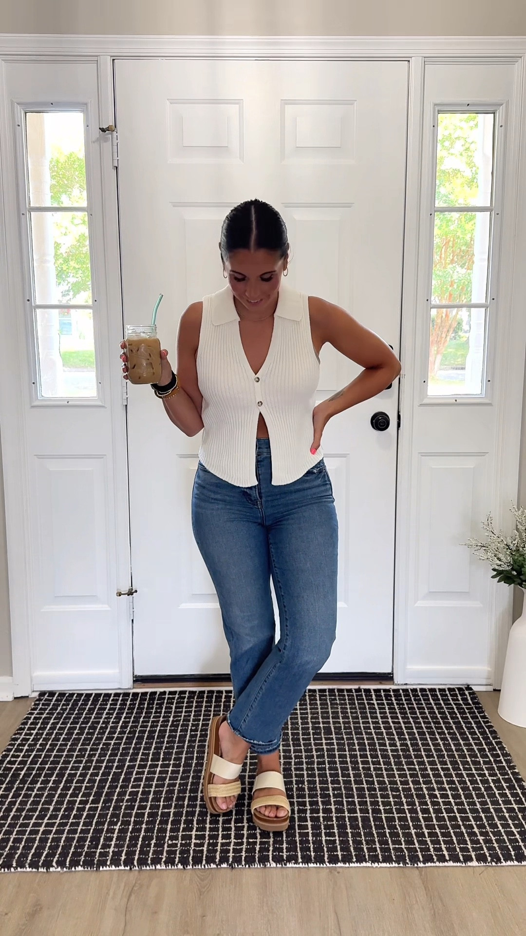 This Walmart top is incredible! 
Top: small
Jean: 2 (old from express but linked similar) 
Shoes: tts 7

#LTKFindsUnder50 #LTKStyleTip #LTKPetite