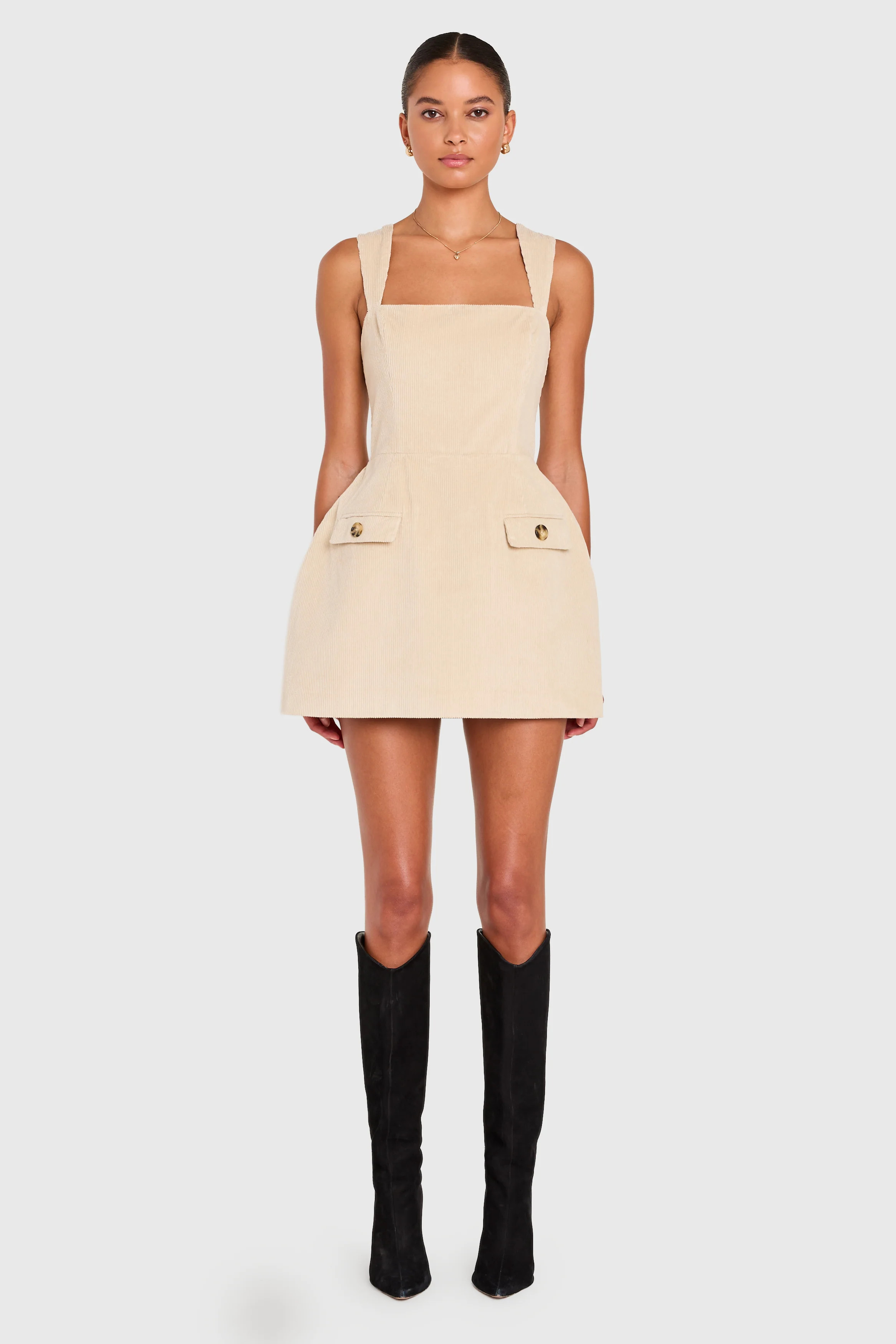 Bethany Skort Romper in Corduroy | Amanda Uprichard