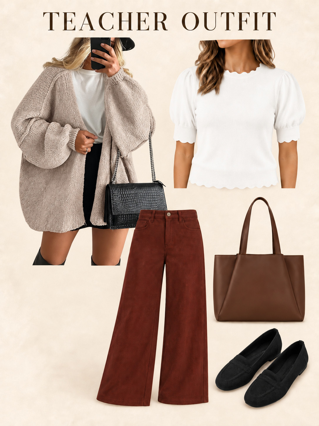 Easy teacher style for busy classroom days 🤎 These Amazon finds create the cutest polished fall outfit without sacrificing comfort. From the cozy oversized cardigan to the wide-leg pants and everyday ballet flats, every piece is linked and ready to shop! 

 #LTKdayinmylife #LTKgrwm #LTKmorningroutine
