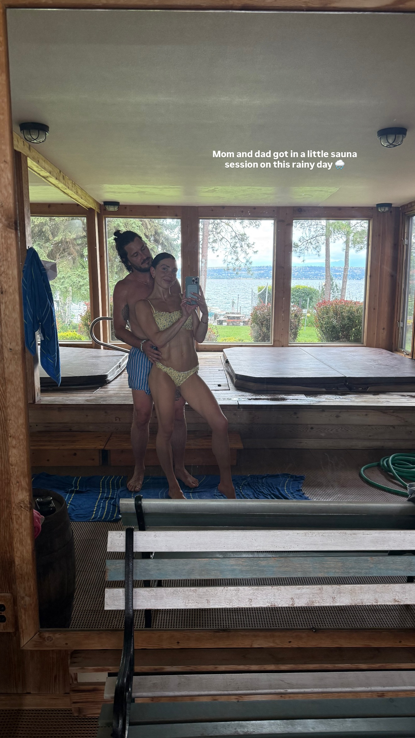 Rainy day sauna session💛 

 #LTKStyleTip #LTKSwim