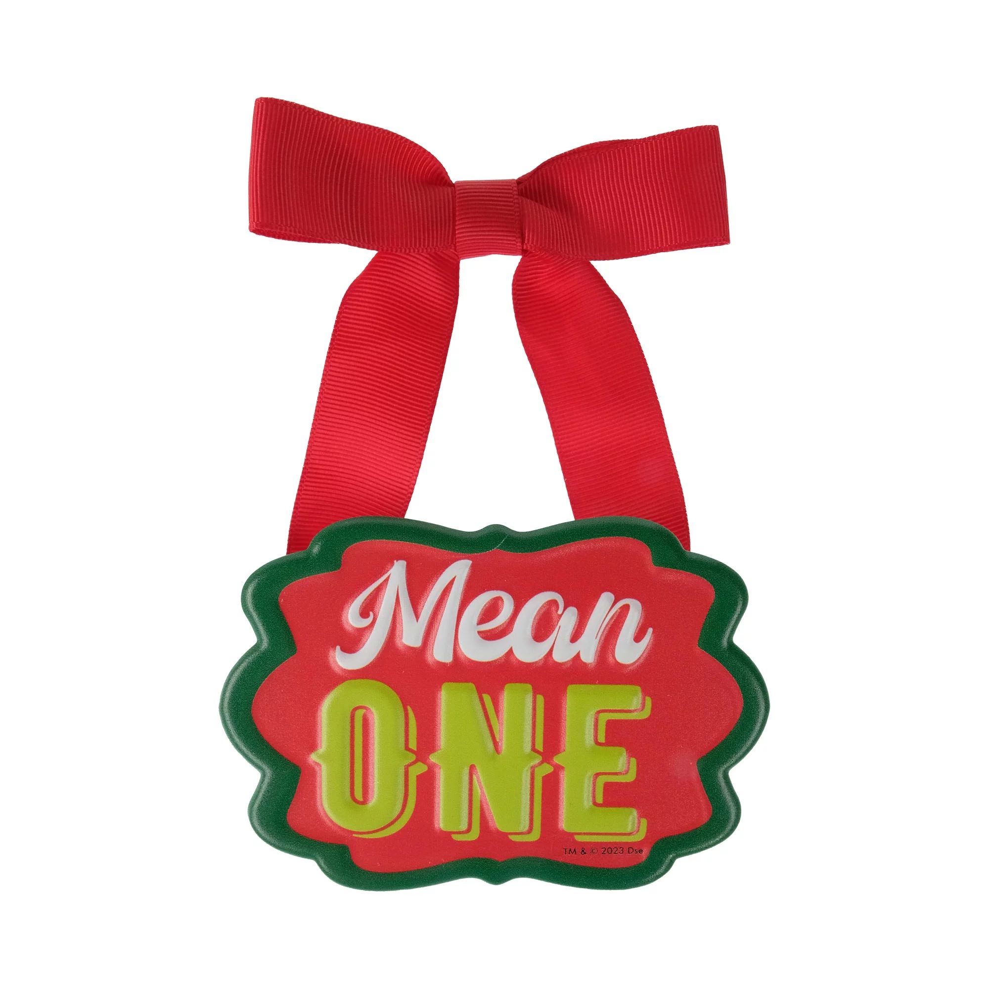The Grinch Who Stole Christmas, "Mean One" Mini Metal Sign, Red, 3.4" HIgh | Walmart (US)