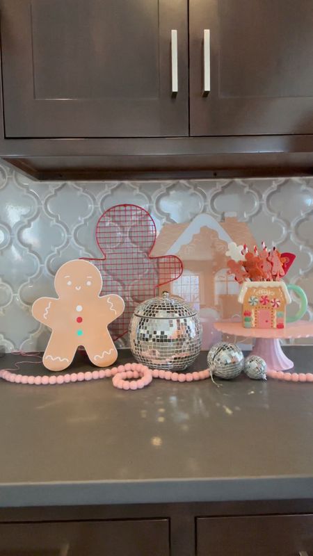 Gingerbread house, gingerbread container, disco ice bucket 

#LTKhome #LTKSeasonal #LTKHoliday