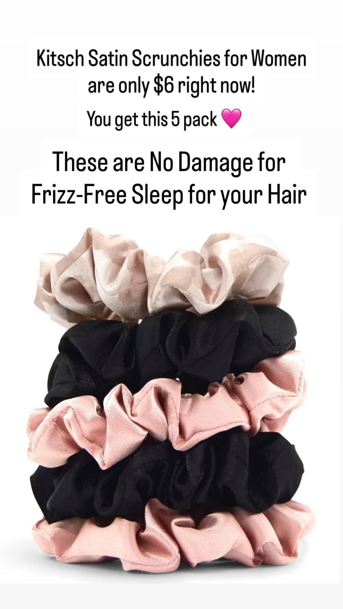 Kitsch Satin Scrunchies for Women - Softer Than Silk Scrunchies | Hair Ties No Damage for Frizz-Free Sleep

#LTKBeauty