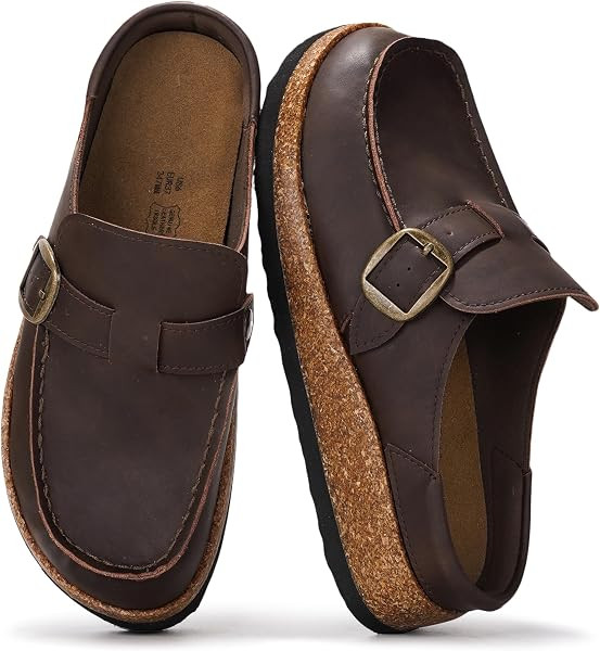 100% Genuine Leather Moccasin Style Clogs for Women - Fall Shoes for Women | Amazon (US)